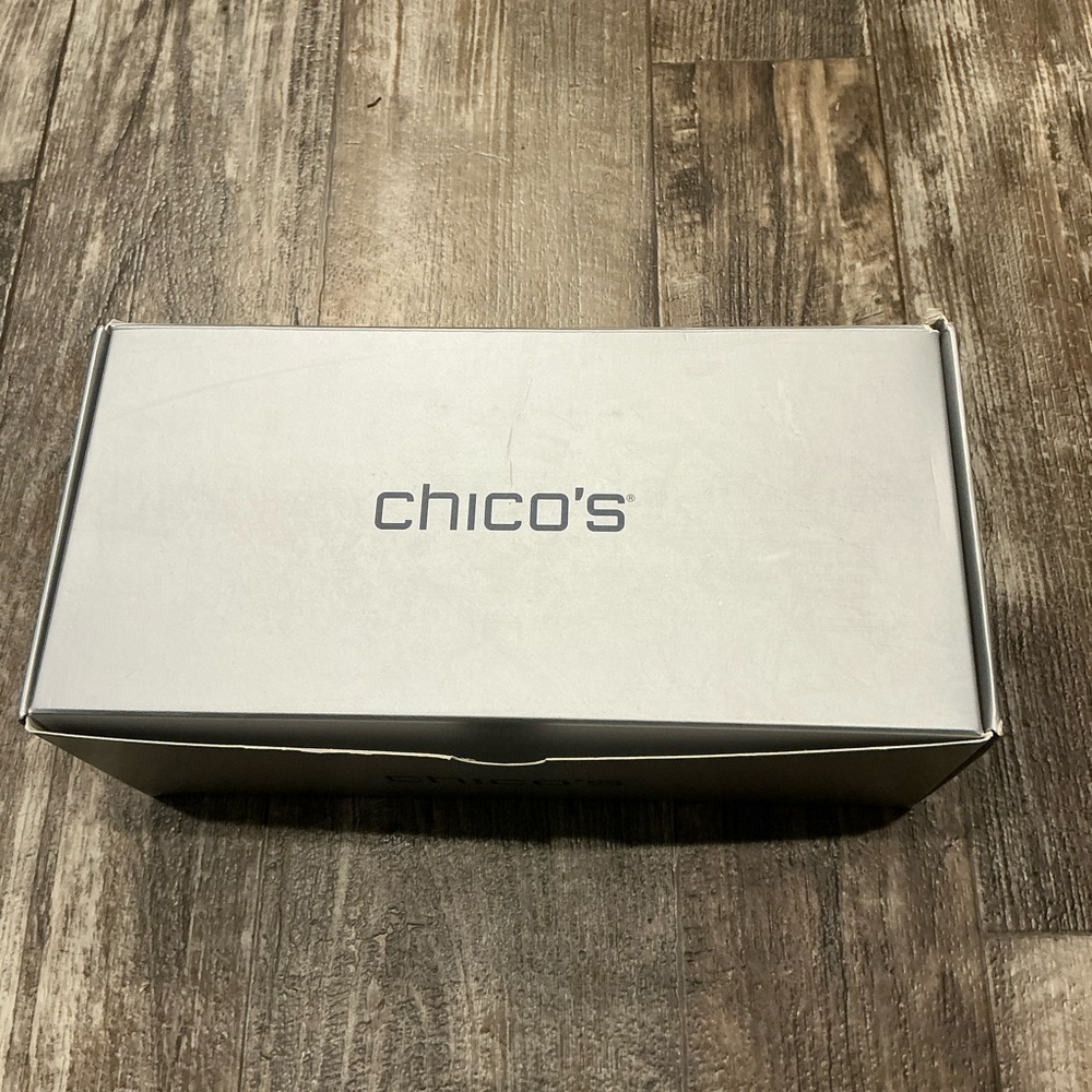 Chico's Black Interlocking Strap Slide Sandals Size 6 - Picture 9 of 16